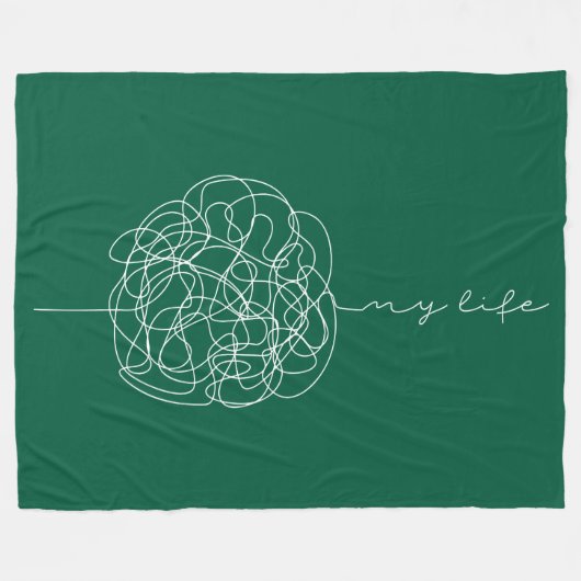 My Life Fleece Deken (Voorkant (Horizontaal))
