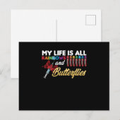 My Life Is All About Rainbow Butterfly Phlebotomy  Briefkaart (Voorkant / Achterkant)