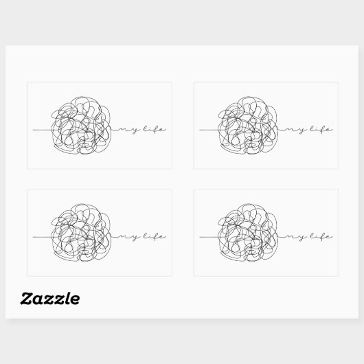 My Life Rechthoekige Sticker (Vel)