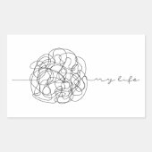 My Life Rechthoekige Sticker (Voorkant)