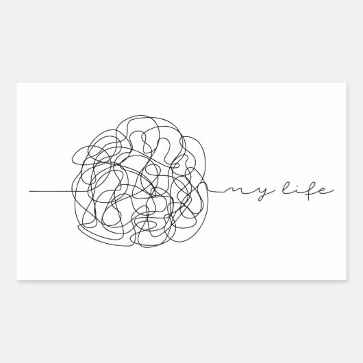 My Life Rechthoekige Sticker (Voorkant)