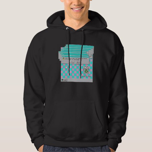 My Life Sad and Depressed 90s Vaporwave Aesthetic Hoodie (Voorkant)