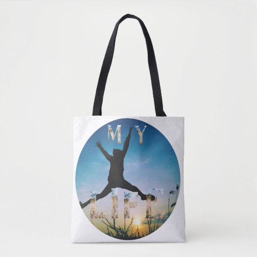 My Life Tote Bag – Inspirerende Natuur Design (Voorkant)