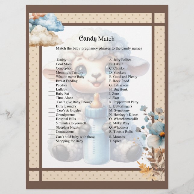 My Little Lamb_ Snoep Match Briefhoofd (Voorkant)