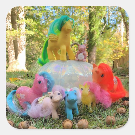 My Little Pony Autumn Gathering Vierkante Sticker (Voorkant)