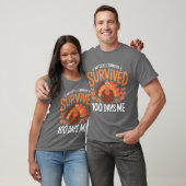 My Little Survived 00 Days of Me Funny Parenting Q T-shirt (Unisex)