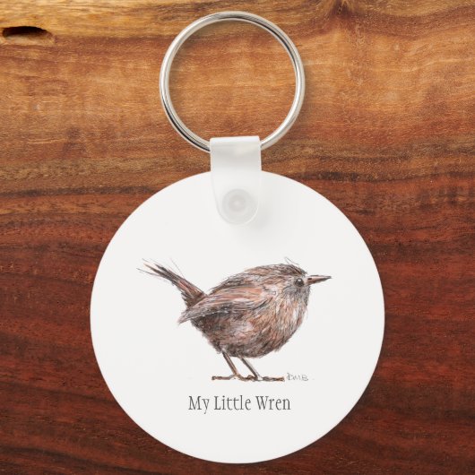 "My Little Wren" Bird Keyring Sleutelhanger (Voorkant)