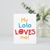 My Lolo Loves Me T-shirts en geschenken Briefkaart (Staand voorkant)