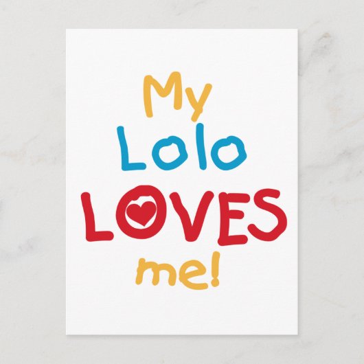 My Lolo Loves Me T-shirts en geschenken Briefkaart (Voorkant)