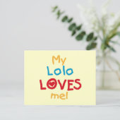 My Lolo Loves Me T-shirts en geschenken Briefkaart (Staand voorkant)