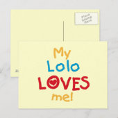 My Lolo Loves Me T-shirts en geschenken Briefkaart (Voorkant / Achterkant)