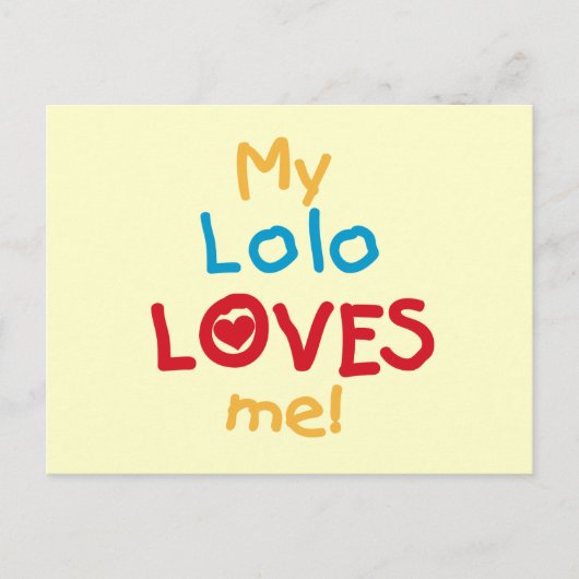 My Lolo Loves Me T-shirts en geschenken Briefkaart (Voorkant)