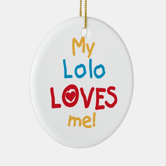 My Lolo Loves Me T-shirts en geschenken Keramisch Ornament (Rechts)