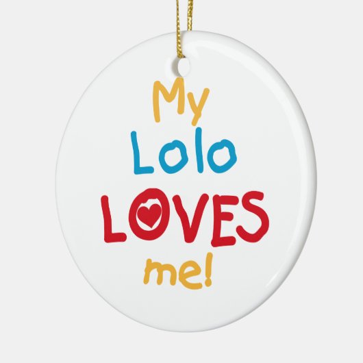 My Lolo Loves Me T-shirts en geschenken Keramisch Ornament (Links)