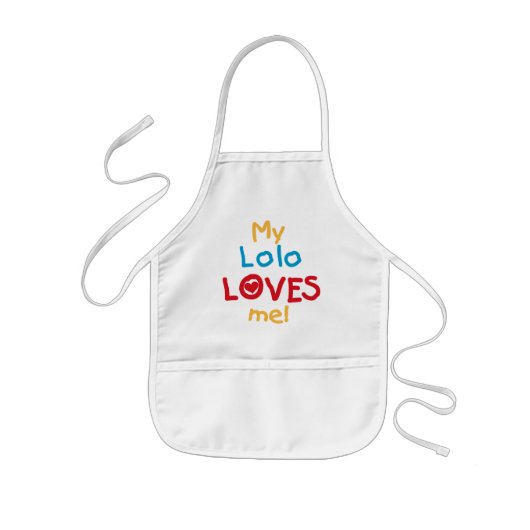 My Lolo Loves Me T-shirts en geschenken Kinder Schort (Voorkant)