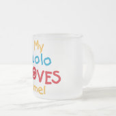 My Lolo Loves Me T-shirts en geschenken Matglas Koffiemok (Voorkant rechts)