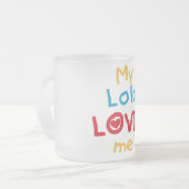 My Lolo Loves Me T-shirts en geschenken Matglas Koffiemok (Voorkant links)