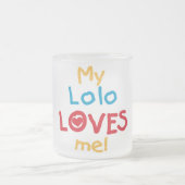 My Lolo Loves Me T-shirts en geschenken Matglas Koffiemok (Center)