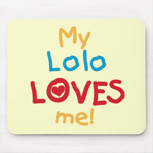 My Lolo Loves Me T-shirts en geschenken Muismat (Voorkant)