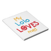 My Lolo Loves Me T-shirts en geschenken Notitieblok (Schuin)