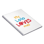 My Lolo Loves Me T-shirts en geschenken Notitieboek (Rechterzijde)