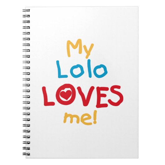 My Lolo Loves Me T-shirts en geschenken Notitieboek (Voorkant)