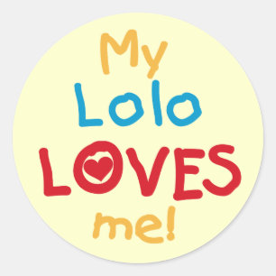 My Lolo Loves Me T-shirts en geschenken Ronde Sticker