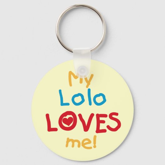My Lolo Loves Me T-shirts en geschenken Sleutelhanger (Voorkant)