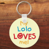 My Lolo Loves Me T-shirts en geschenken Sleutelhanger (Voorkant)