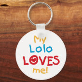 My Lolo Loves Me T-shirts en geschenken Sleutelhanger (Voorkant)