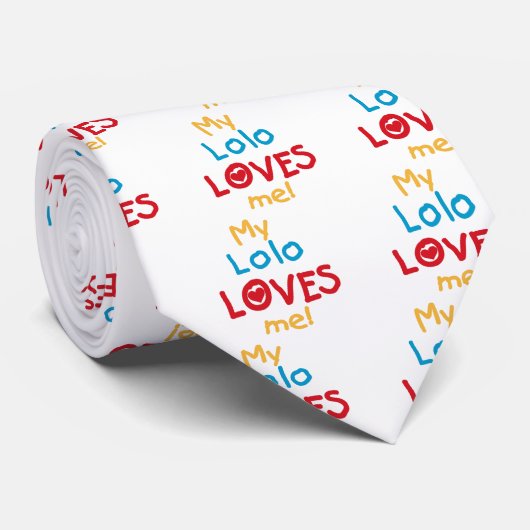 My Lolo Loves Me T-shirts en geschenken Stropdas (Opgerold)