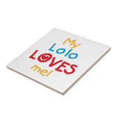 My Lolo Loves Me T-shirts en geschenken Tegeltje (Zijkant)
