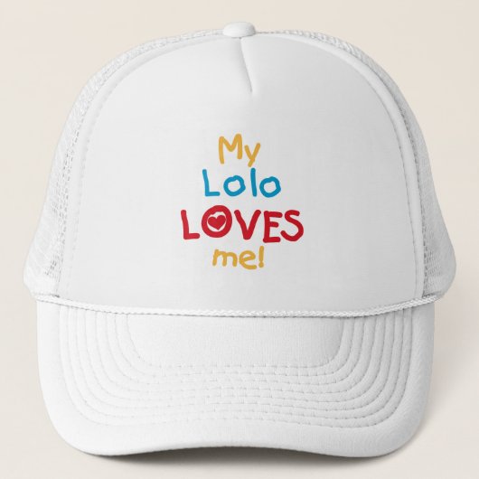 My Lolo Loves Me T-shirts en geschenken Trucker Pet (Voorkant)