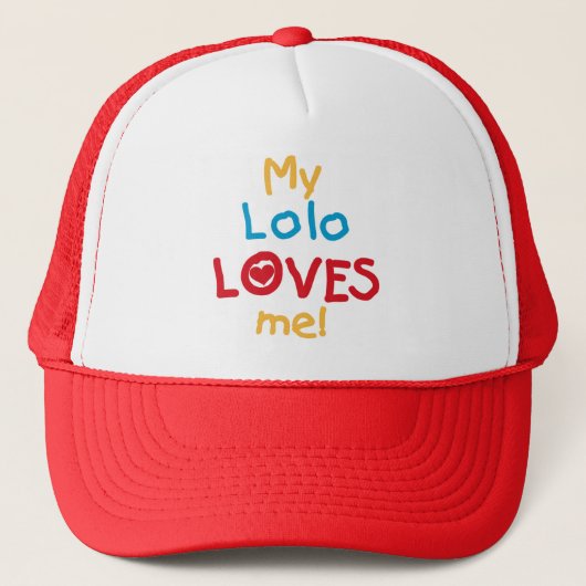 My Lolo Loves Me T-shirts en geschenken Trucker Pet (Voorkant)