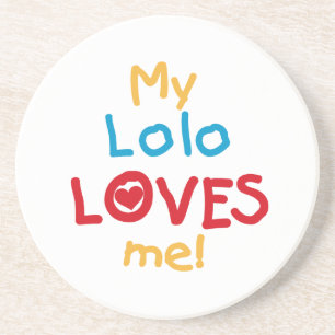 My Lolo Loves Me T-shirts en geschenken Zandsteen Onderzetter