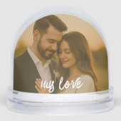 My love couple photo custom  sneeuwbol (Voorkant)