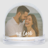 My love couple photo custom  sneeuwbol (Achterkant)