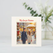 MY LOVE FOR CHRISTMAS MAN AND WOMAN SCENE TOGETHER KAART (Staand voorkant)