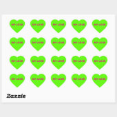 My Love Green Heart Sticker (Vel)
