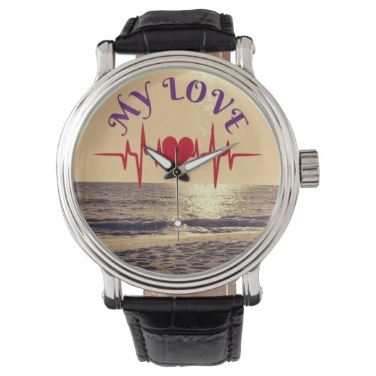 My Love – Heartbeat on the Waves Horloge (Voorkant)