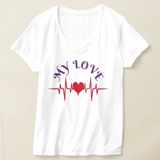 My Love – Heartbeat on the Waves T-shirt (Laagn)
