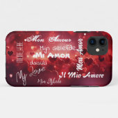 "My Love" in verschillende talen Case-Mate iPhone Case (Achterkant (horizontaal))