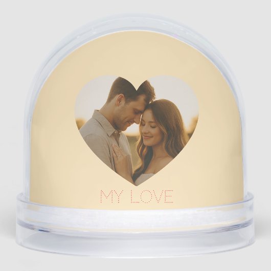 My love Minimal couple custom  Sneeuwbol (Voorkant)