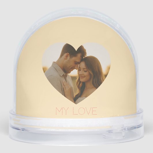 My love Minimal couple custom  Sneeuwbol (Achterkant)