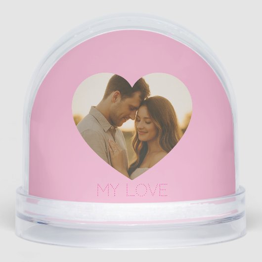 My love Minimal couple custom Sneeuwbol (Voorkant)