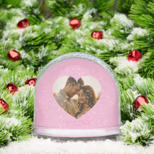 My love Minimal couple custom Sneeuwbol (Kerstmis)