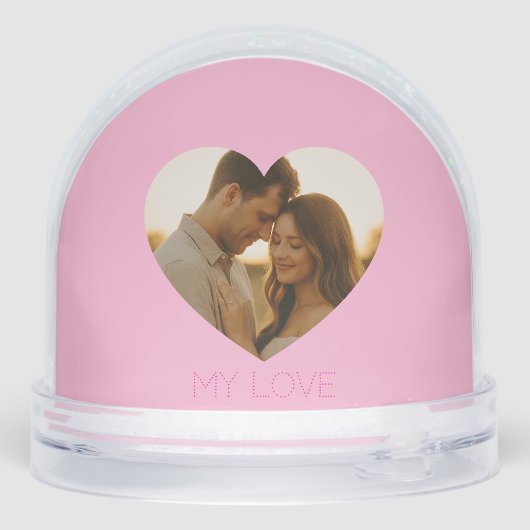 My love Minimal couple custom  Sneeuwbol (Achterkant)