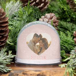 My love Minimal couple custom Snow Globes Sneeuwbol