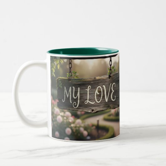 My Love Mug | Romantic Coffee Mug Gift for Couples Tweekleurige Koffiemok (Links)