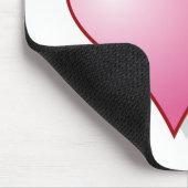 My Love Pink Heart Arrow Mousepad Muismat (Hoek)